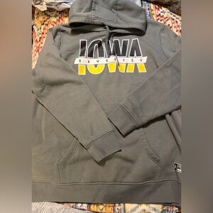 Authentic Original Vintage Style Gray and Yellow Iowa Hoodie